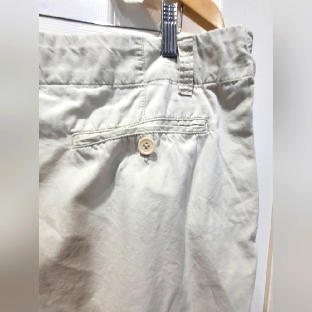Chino's Size 38 100% Cotton Beige Tan Front and Back Pockets Golf Shirts